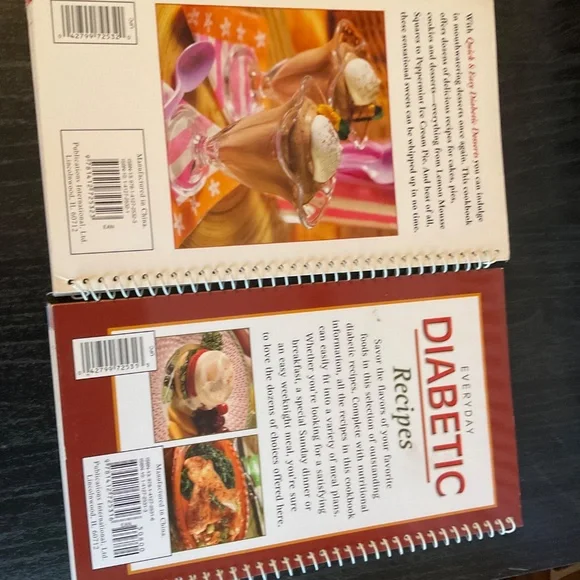 Cookbooks -  (2) Diabetic cookbooks desserts and entrees. H198 - Picture 2 of 6